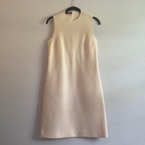 CUSTOM Ralph Lauren Wool Felt Dress Sz S - Picture 1 of 12